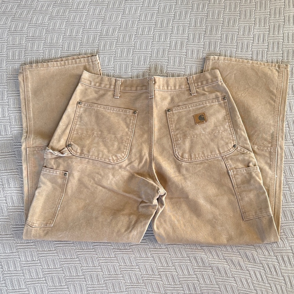 Carhartt Men's Dungaree Fit Brown Work Cargo Pants - Picture 4 of 8